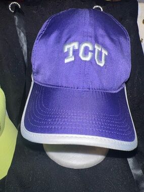 TCU Purple Baseball Cap with White Trim